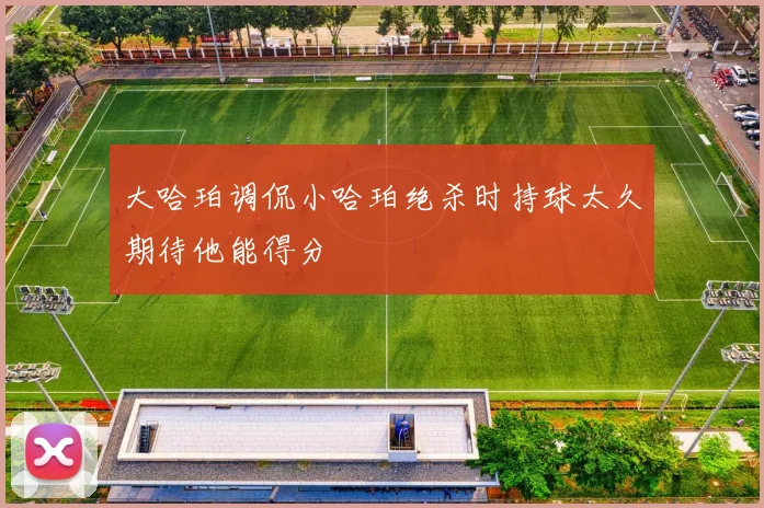 大哈珀调侃小哈珀绝杀时持球太久期待他能得分